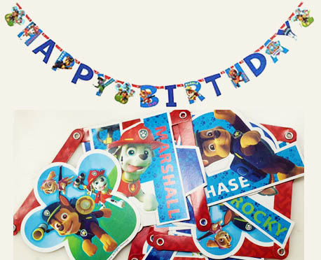 Paw Patrol Birthday Jointed Banner